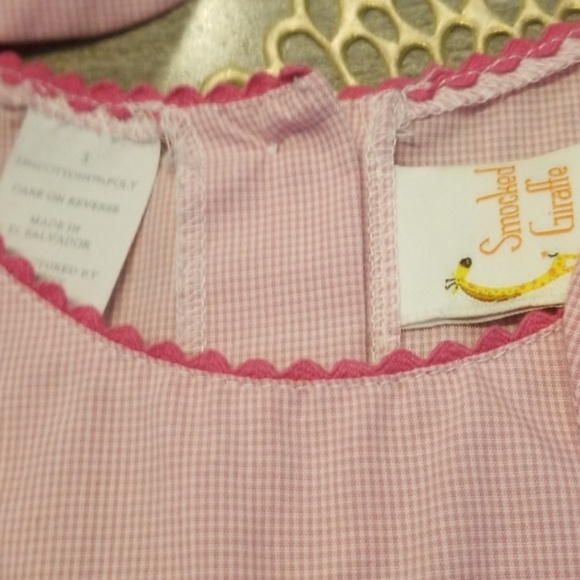 {Smocked Giraffe} Pink Embroidered Sail Boat Dress - Picture 7 of 8